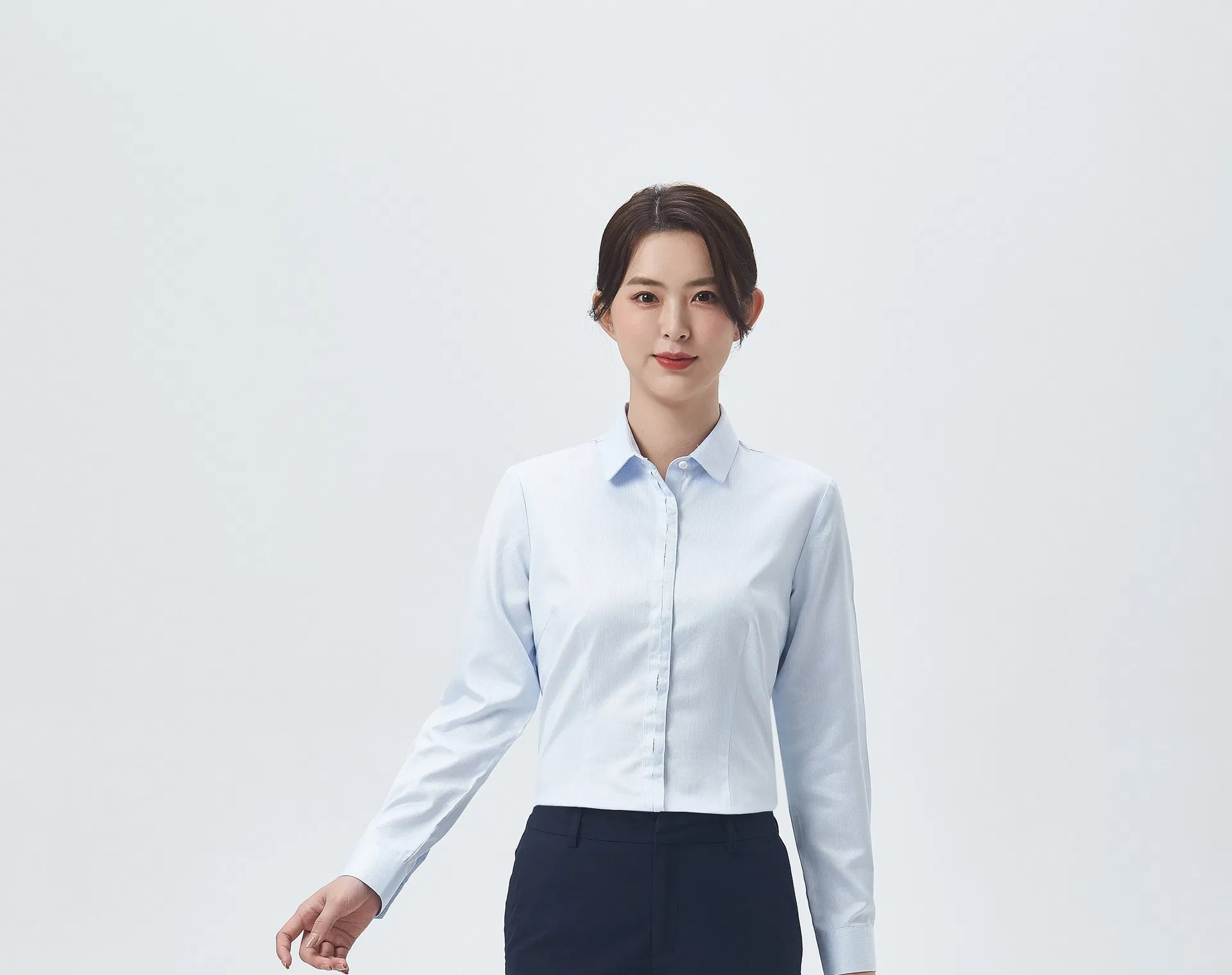 Trendy Women's Comfortable Dress Shirt - Weave Fabric for Business Attire