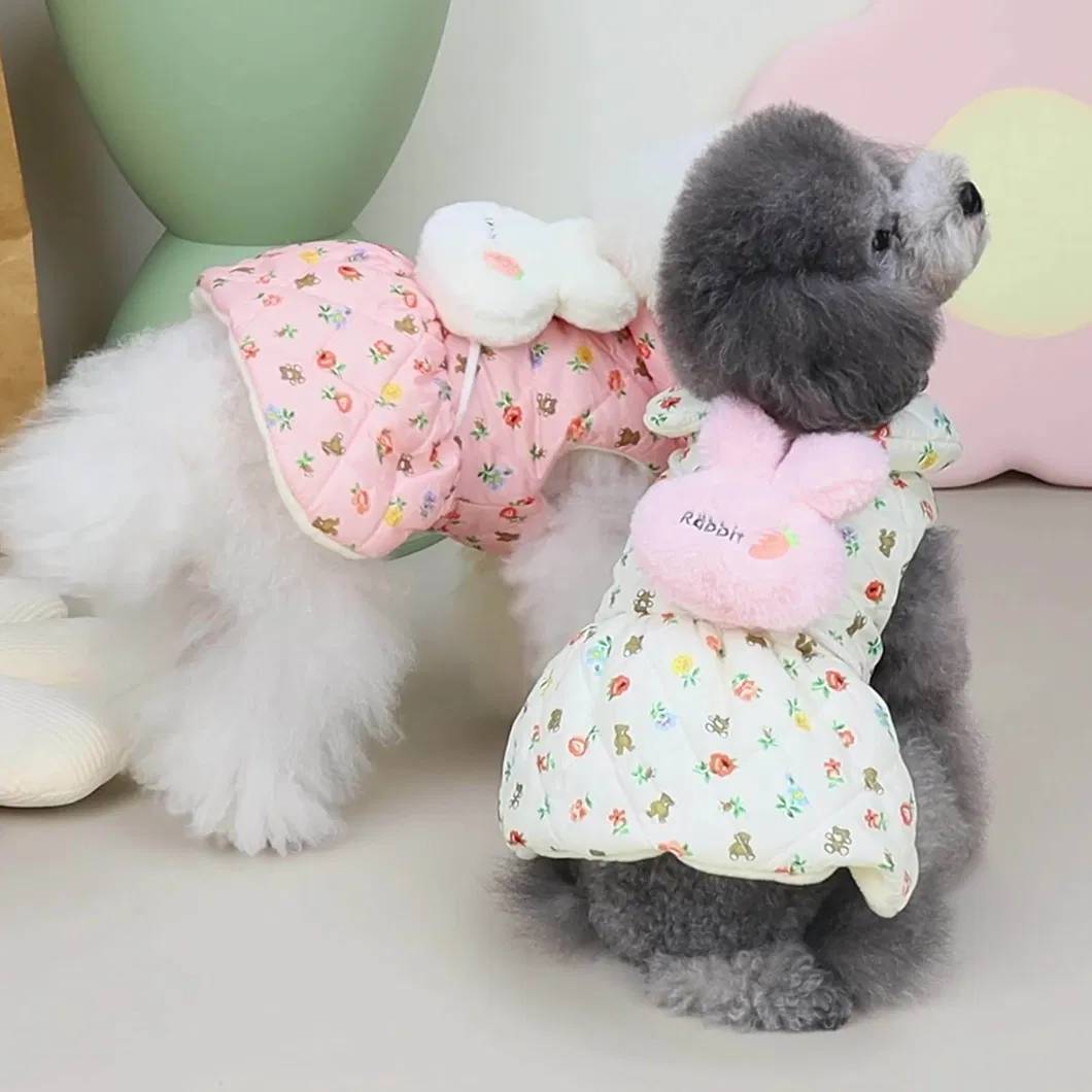 Wholesale Denim Fabric Lovely Dog Skirt Pet Cat Princess Dress Apparel