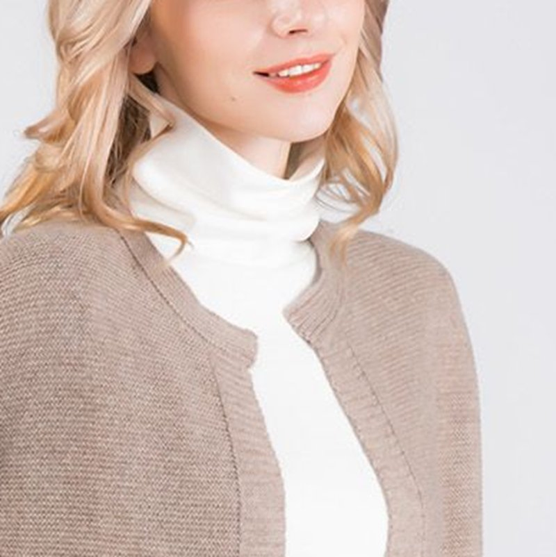 Classic Fashion Wool &amp; Cashmere Blends Women Long Open Front Cardigan Dress