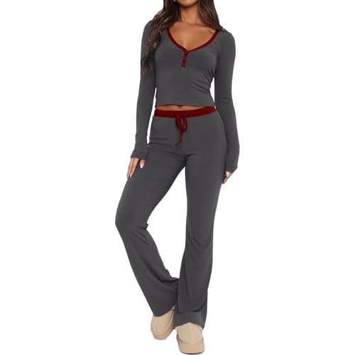 Wholesale Womens Pajama Set Long Sleeve Sexy Cotton Pajamas Button Down Knitted Lounge Wear Sleepwear Sexy Ladies Loungewear