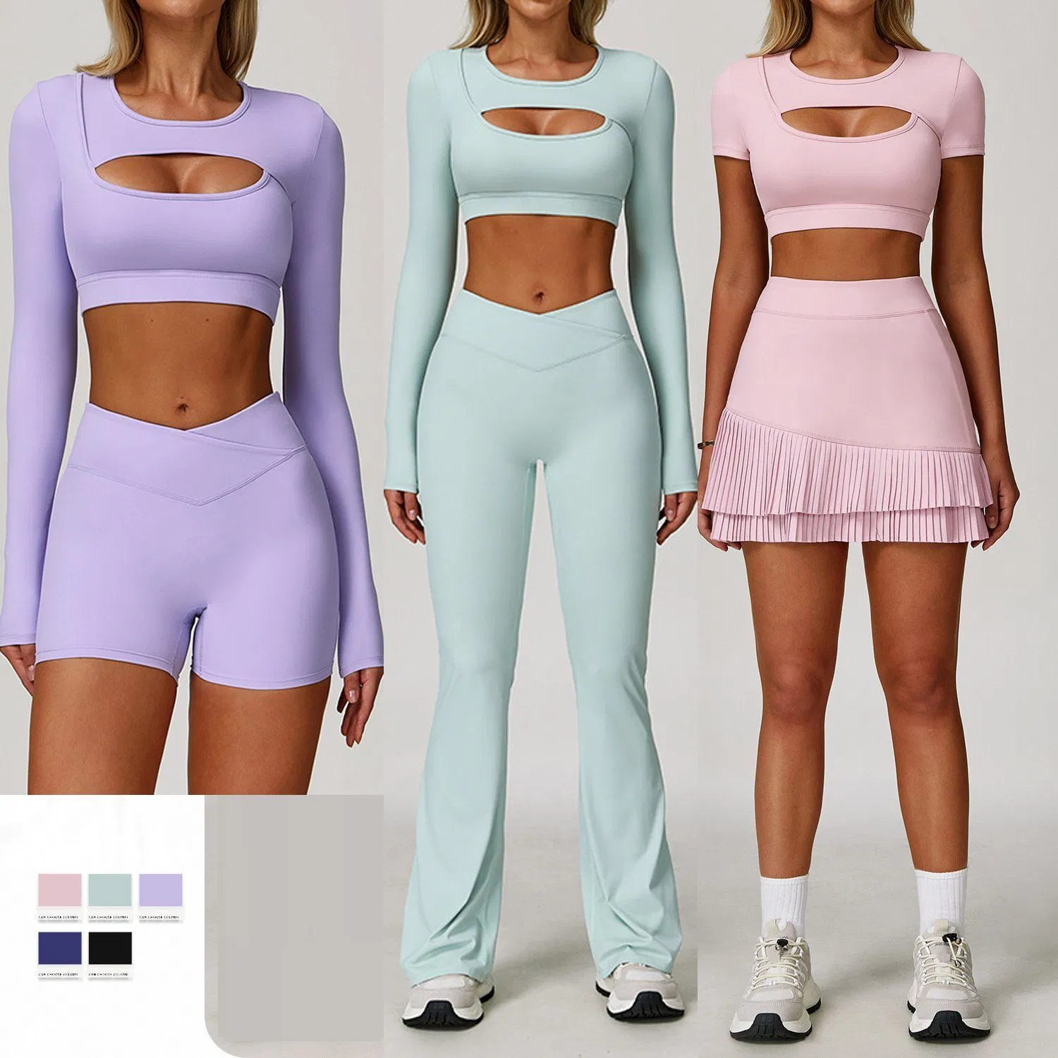 Super Quality Custom Logo Gym Fitness Set Shirt Sportswear Activewear for Women