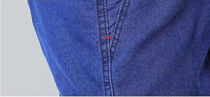 Custom Apparel Men's Long-Sleeved Wear-Resistant Breathable Denim Work Uniform