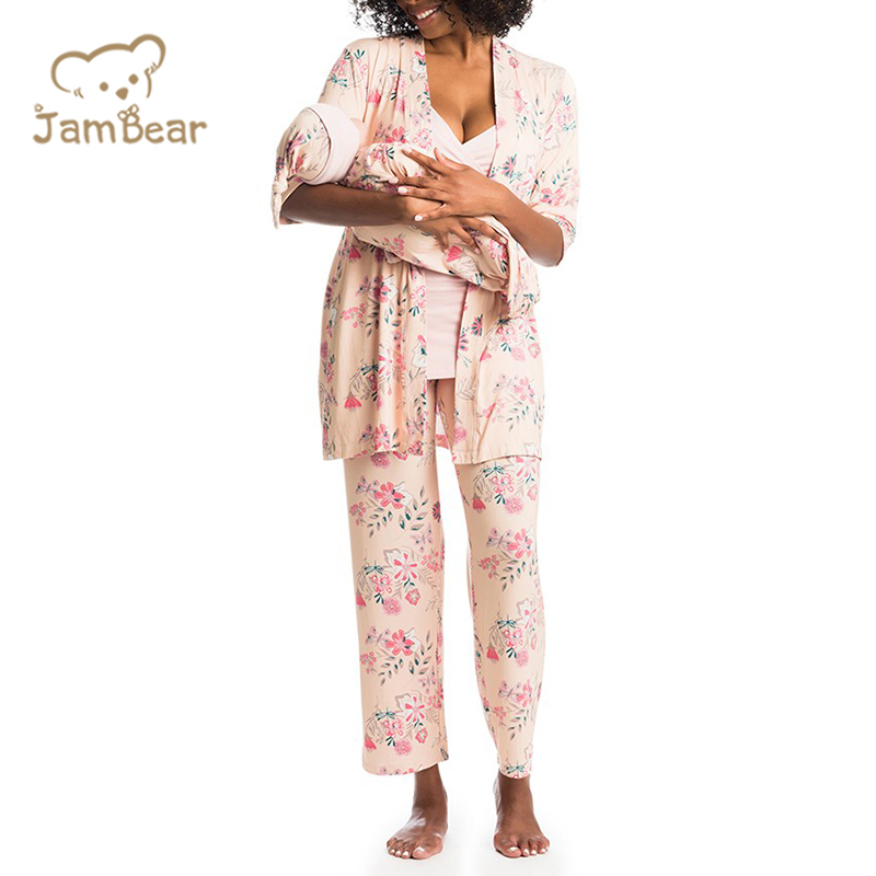 Maternity Pijamas Maternity Clothes Matching Organic Mommy and Me Set Maternity Pyjamas Mom and Baby Matching Robe Products