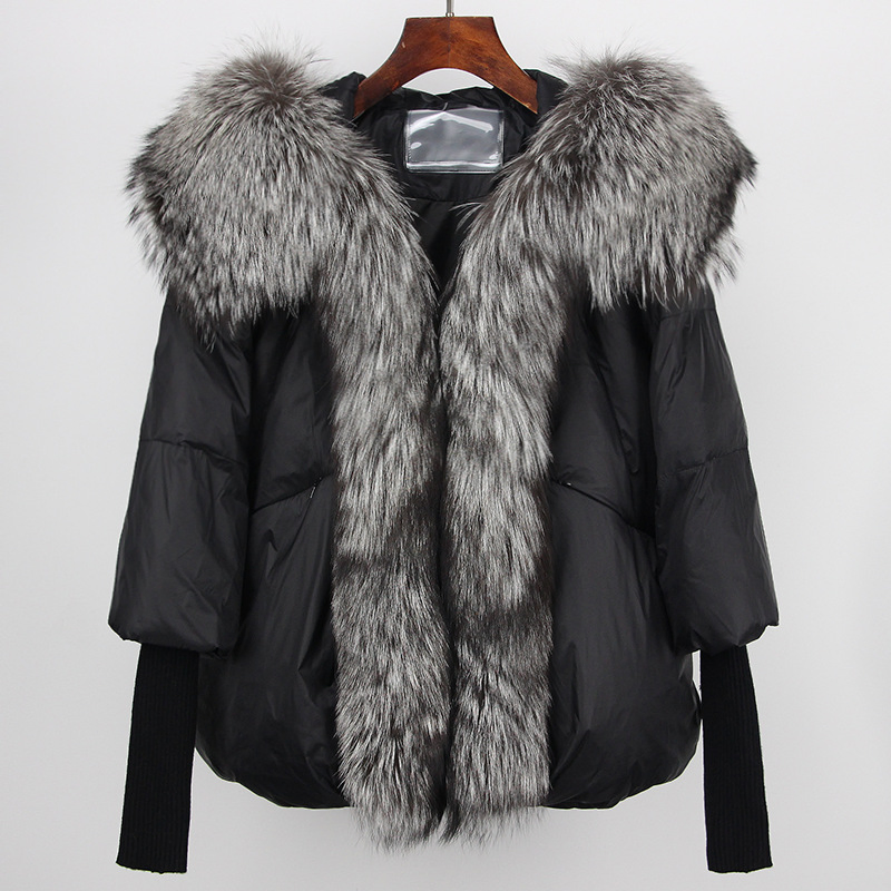 Modern Black Fur Coat - Adults' Free Size Clothing by Brand