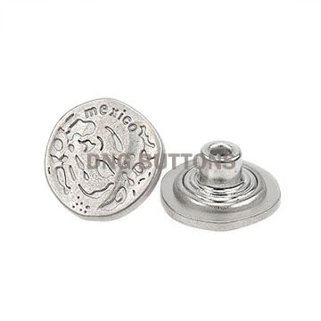 Vintage Red Copper Denim Fasteners for Fashion Apparel