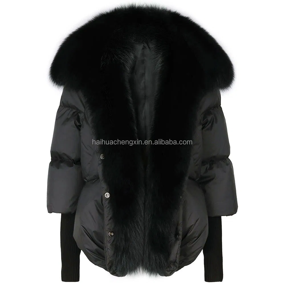 Modern Black Fur Coat