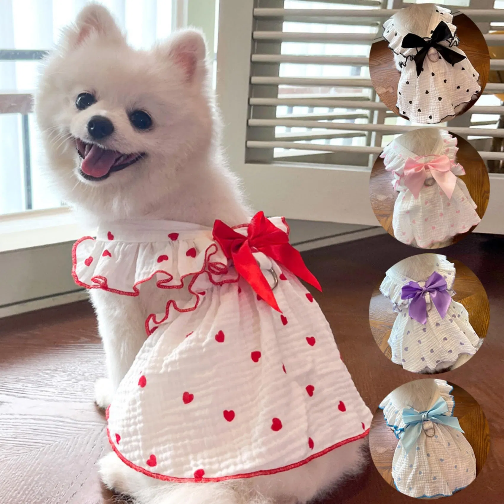 Cute Small Size Summer Clothing for Girl Dogs Pet Dog Cat Dress