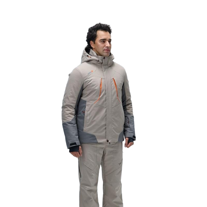 ODM Men Insulated Ski Wear with Fleece Lining and Quick Dry Fabric for Snowy Weather Resort.