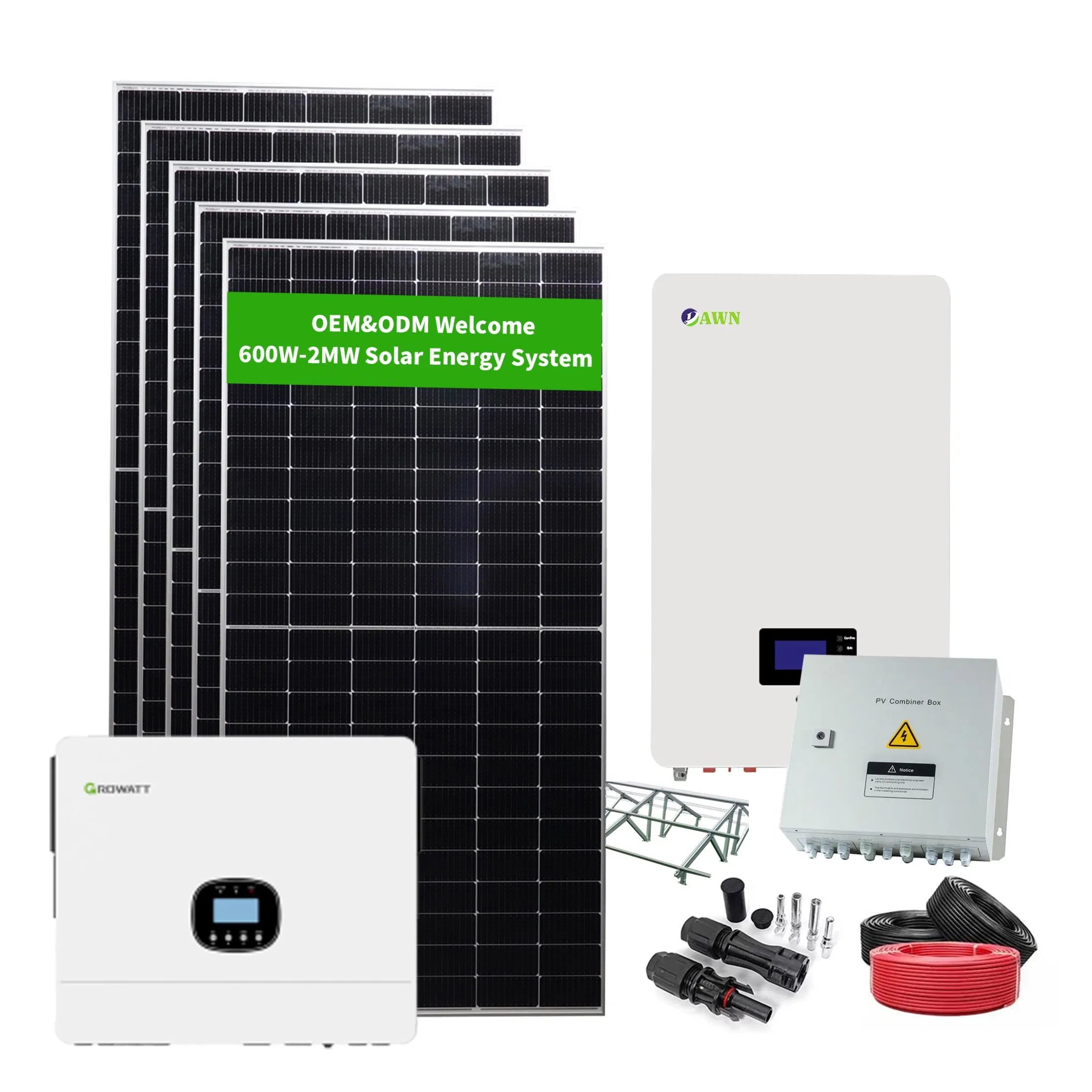 5kw 6kw 8kw 10kw 12kw 15kw 20kw 30kw Generador Batería de Litio Panel Solar Fotovoltaico Sistema de Almacenamiento de Energía Comprar para Techo de Casa o Sistema Residencial