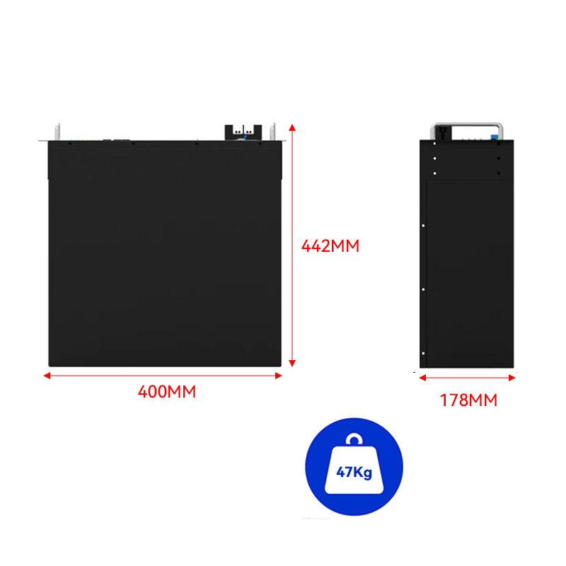48V 100ah Paquete de Batería de Litio Solar Montado en Rack 51.2V 200ah 300ah 5kwh 10kwh 48V 280ah LiFePO4 Sistema de Almacenamiento de Energía Batería