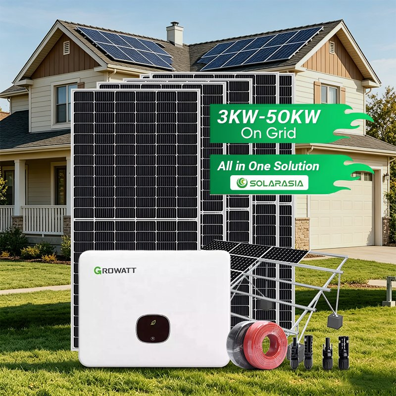 10kw 5kw Sistema de Almacenamiento de Energía Solar en el Hogar en la Red Todo en Uno Sistema Solar Conjunto Completo para Respaldo de Energía Residencial