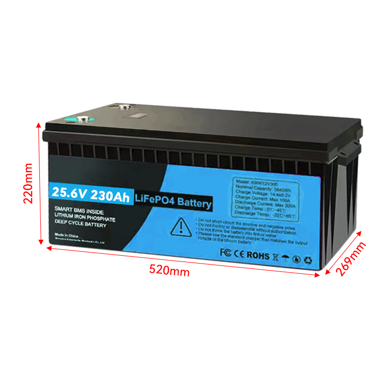 25.6V 230ah Reemplazo de Batería Solar de Litio-Ion Prismática 12V 24V 36V 48V Carrito de Golf 200ah 230ah 280ah 72V Ebike LiFePO4 Paquete