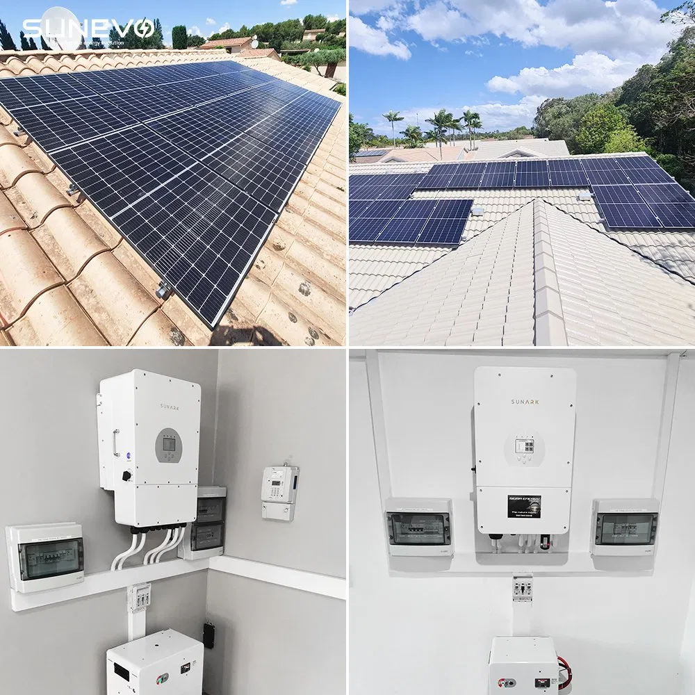 Sistema Solar Híbrido Todo en Uno Sunevo 3kw 5kw 10 Kw 20kw 30kw Sistema de Energía Solar Completo Fuera de la Red para el Hogar