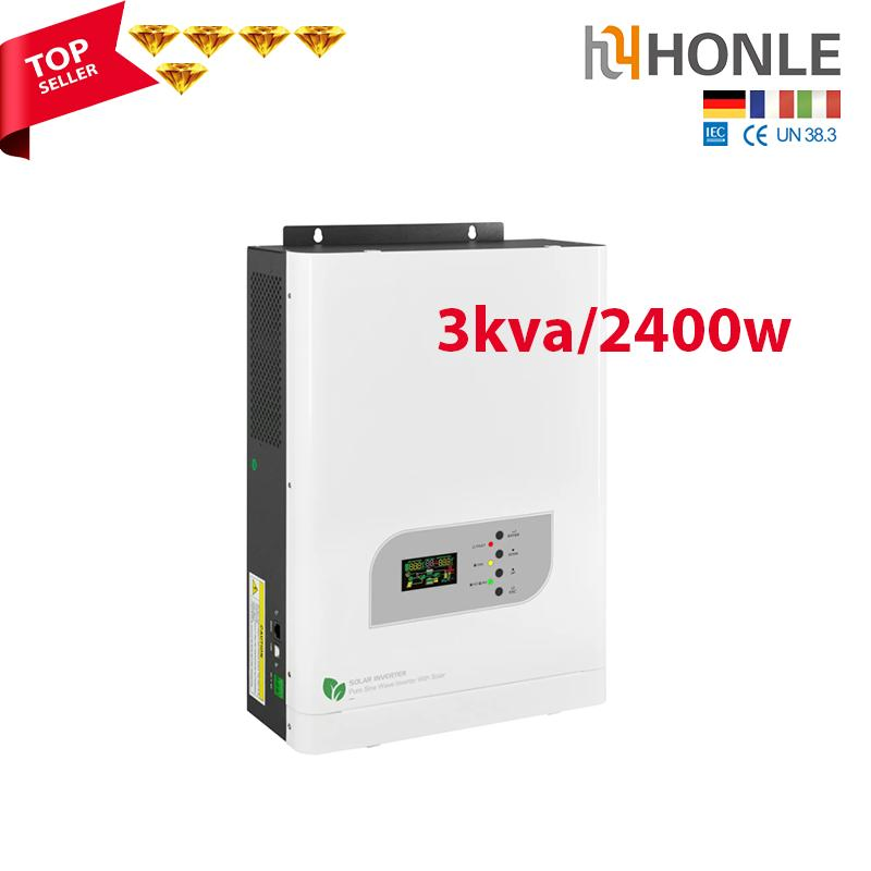 Precio de fábrica 2025 Inteligente 3kw 5kw 5kVA 24V 48V Inversor híbrido solar todo en uno con MPPT de onda sinusoidal pura fuera de la red con WiFi 100A