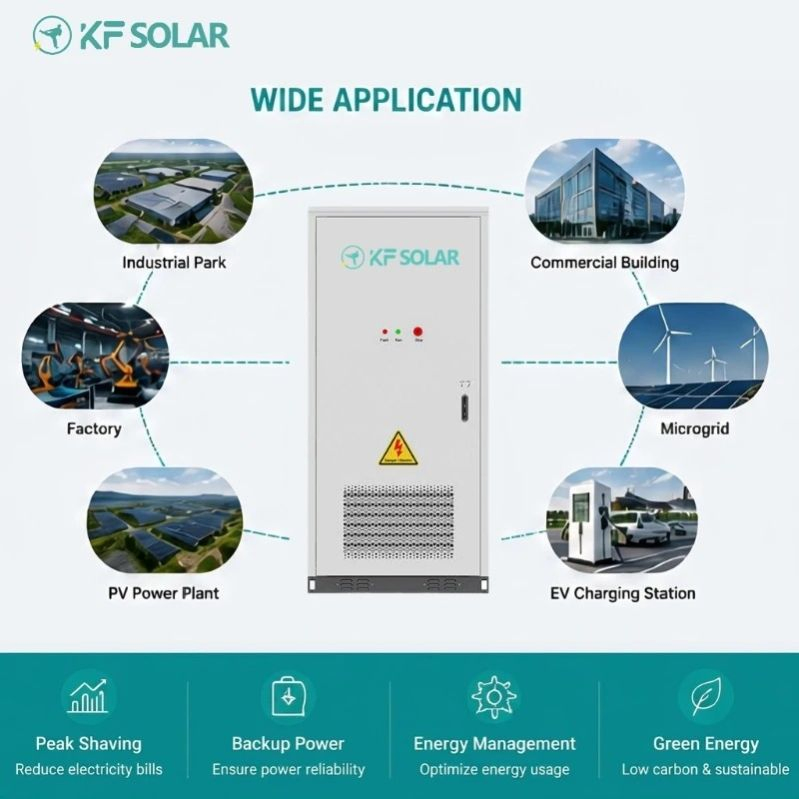 Kfsolar 261kwh Sistema de Almacenamiento de Energía al Aire Libre en Contenedores Bess para Escala Comercial, Industrial y de Servicios Públicos Solar para Estabilizar la Red Eléctrica