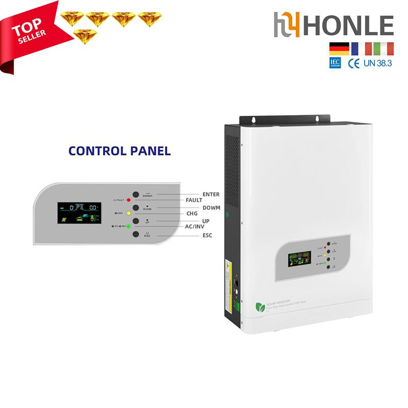 Precio de fábrica 2025 Inteligente 3kw 5kw 5kVA 24V 48V Inversor híbrido solar todo en uno con MPPT de onda sinusoidal pura fuera de la red con WiFi 100A