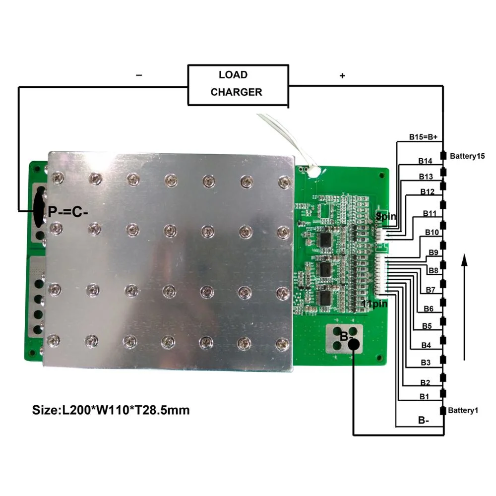 PCB BMS Balancer Activo Bluetooth con Placas de Circuito de Batería de Litio para Coche/Carrito de Golf