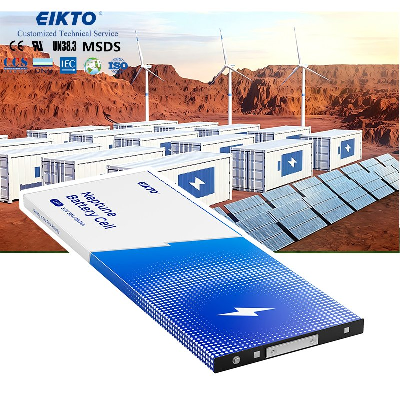 Sistema de Almacenamiento de Energía Eikto Containerizado con 350ah Celdas LFP Unidad de Almacenamiento Fijo para Gran Estación de Energía Eólica Solar
