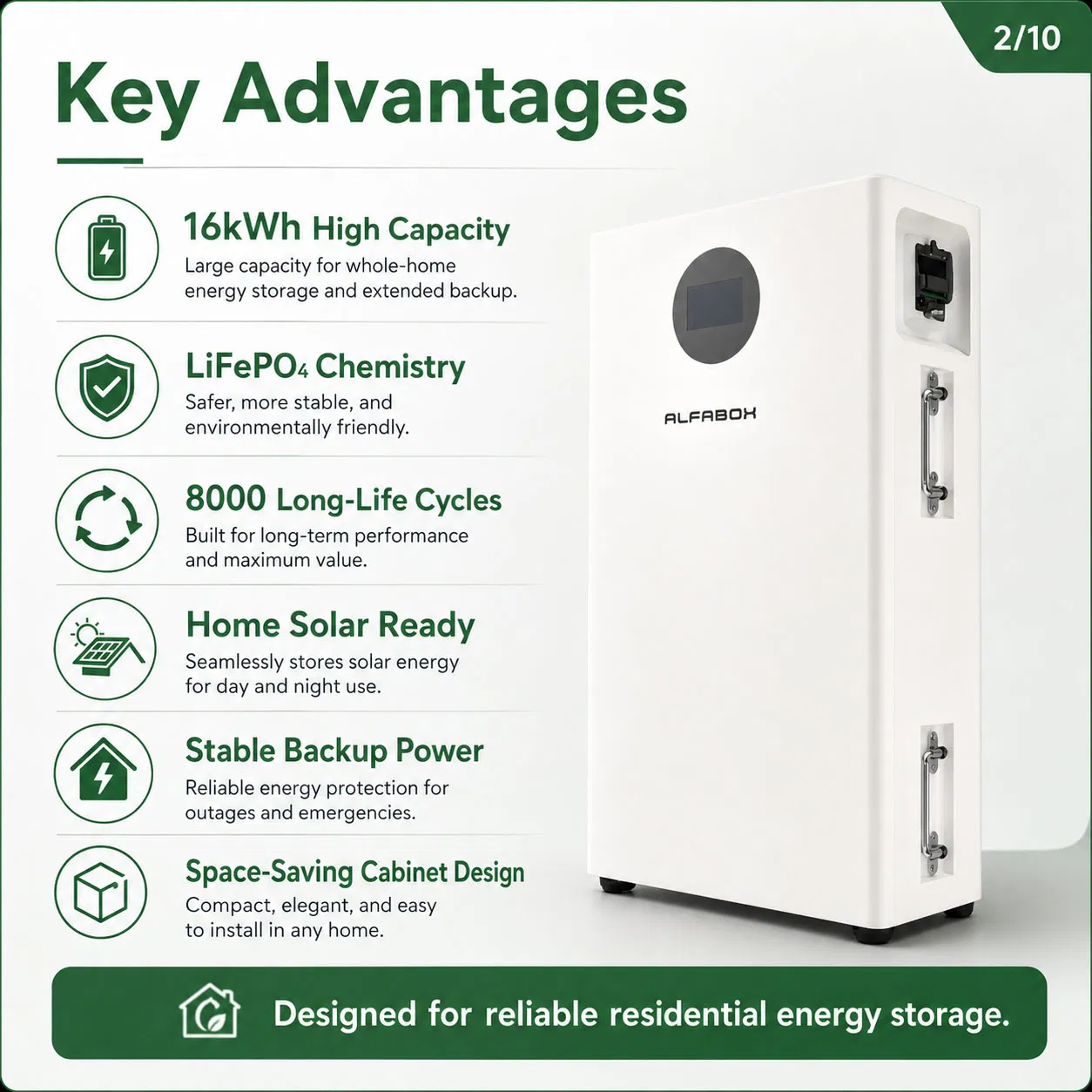 UL1973 Batería Solar de Litio Montada en Rack Certificada para el Hogar16kwh