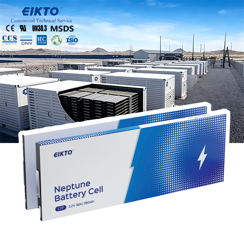 Sistema de Almacenamiento de Energía Eikto Containerizado con 350ah Celdas LFP Unidad de Almacenamiento Fijo para Gran Estación de Energía Eólica Solar