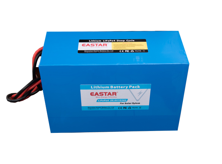 Batería de Ciclo Profundo de Litio Eastar 25.6V 103ah para Sistema Solar LiFePO4