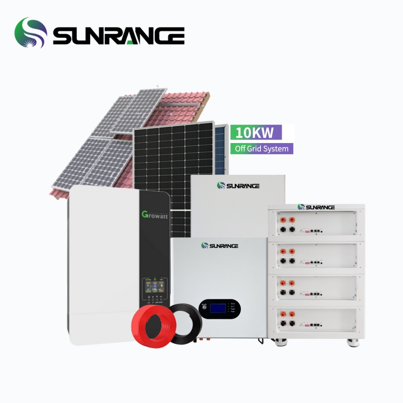 Kit Solar Completo 5kw 8kw 10kw Kit Solar Híbrido Fuera de la Red para Uso Residencial y Comercial 20kw 30kw Sistema de Almacenamiento de Energía Solar con Batería de Litio