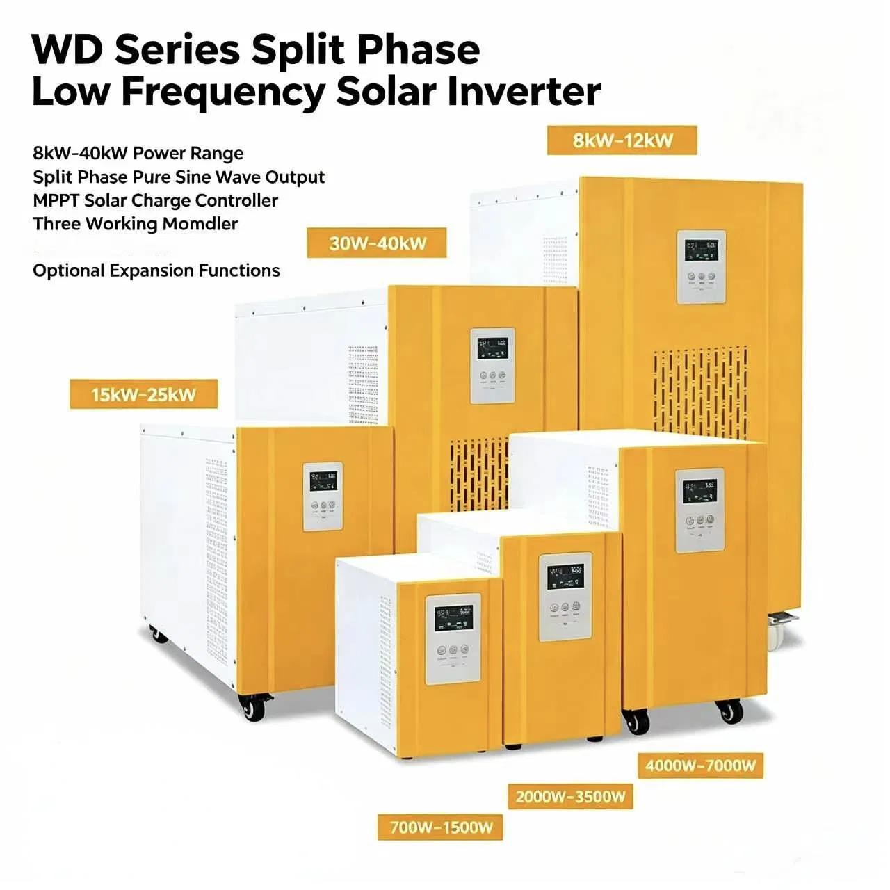 Inversor Híbrido Solar Inteligente WiFi 8kw 10kw 12kw para Hogar y Fábrica