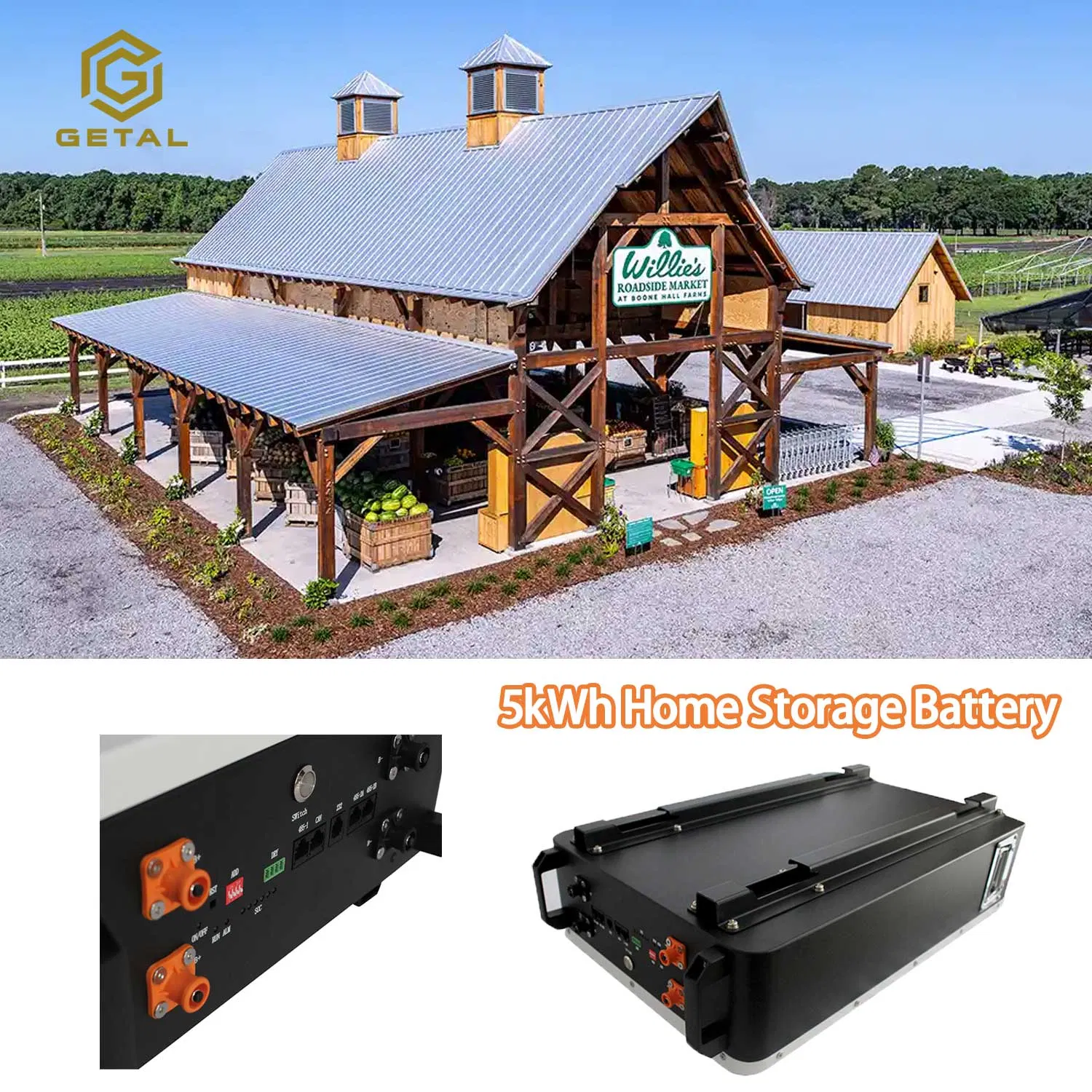 Batería de Almacenamiento de Energía Solar Doméstica Verde LiFePO4 5000wh