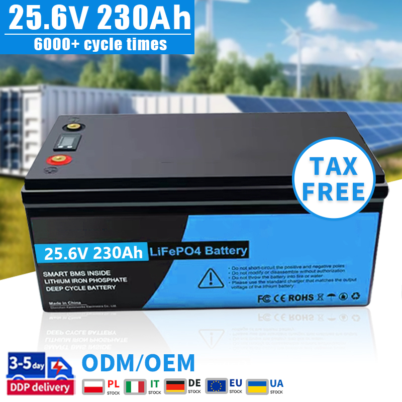 25.6V 230ah Reemplazo de Batería Solar de Litio-Ion Prismática 12V 24V 36V 48V Carrito de Golf 200ah 230ah 280ah 72V Ebike LiFePO4 Paquete