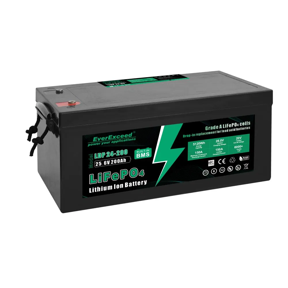 Baterías de iones de litio recargables de carga rápida 24V 200ah LiFePO4 para módulos marinos