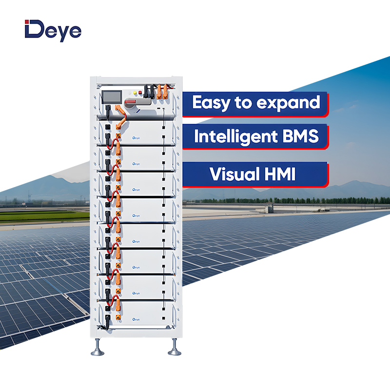 Batería de Litio de Alta Tensión Deye 51.2V 19-Inch Montada en Rack LiFePO4 Batería 5.12kwh para Sistema de Batería Solar Híbrido