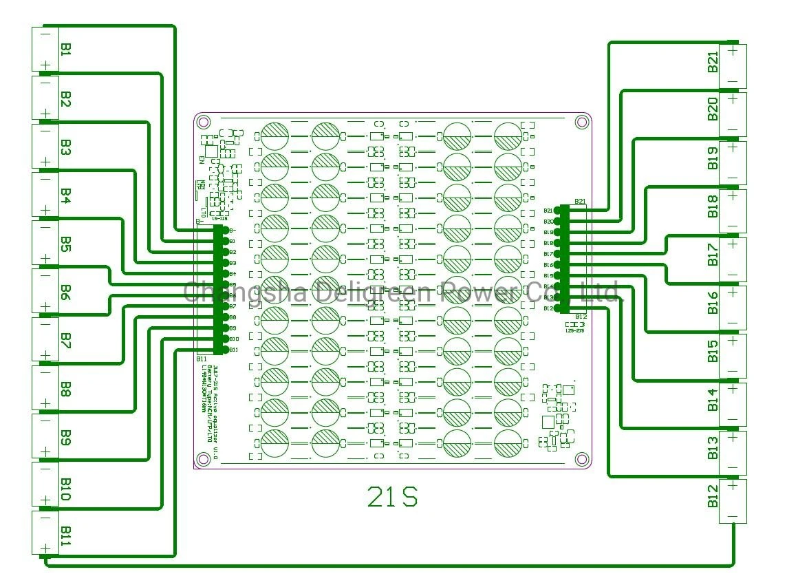 5A Ecualizador Activo Balanceador 3s 4s 8s 17s LiFePO4 Módulo de Ecualización Activa de Batería de Litio Lipo Lto que se Ajusta a Capacitor