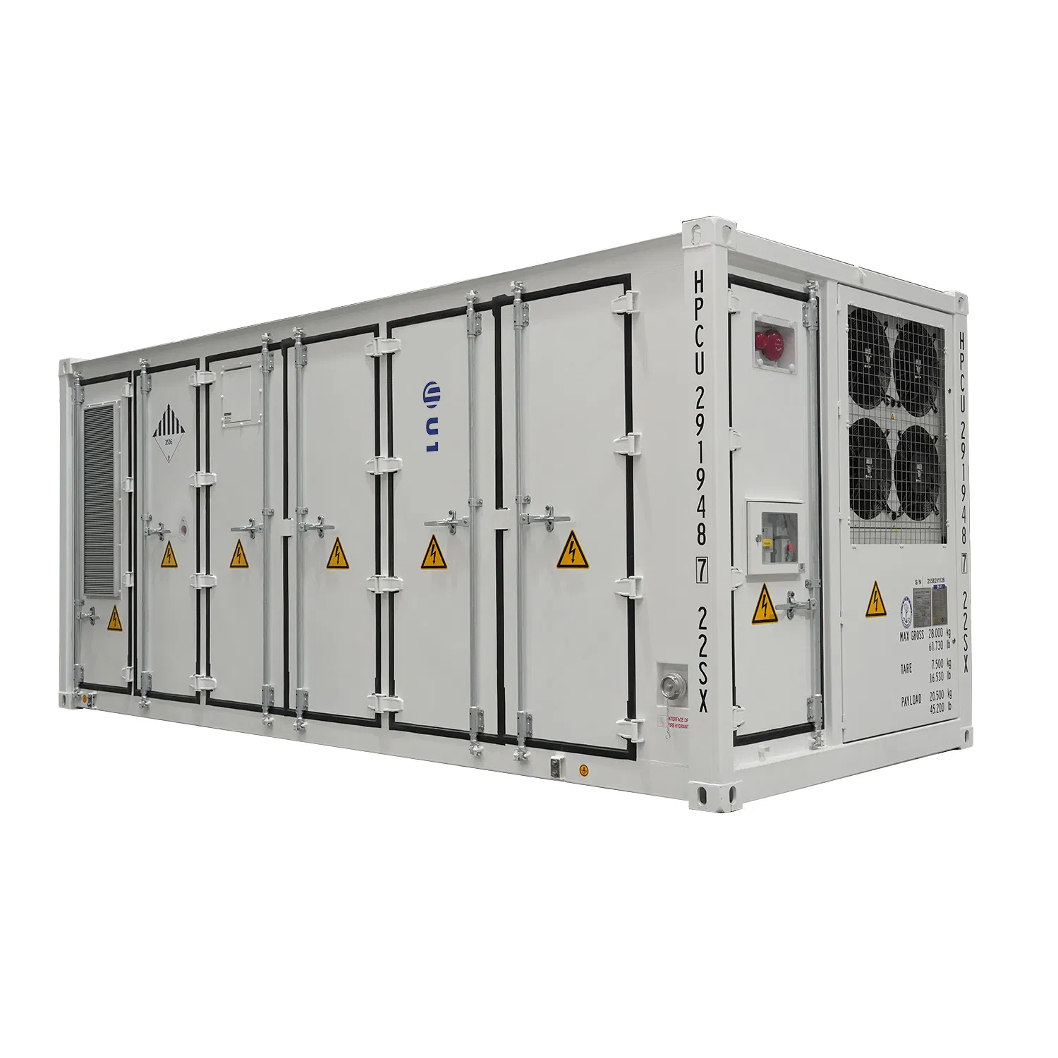 Contenedor de Almacenamiento de Energía Industrial de Alta Potencia de Salida Estable de Voltaje de Red Híbrida Ess Bess 20FT