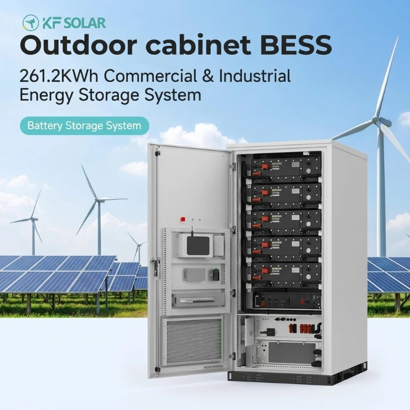 Sistema de Almacenamiento de Energía Solar Bess para Gabinete Industrial de Alta Tensión 261kwh