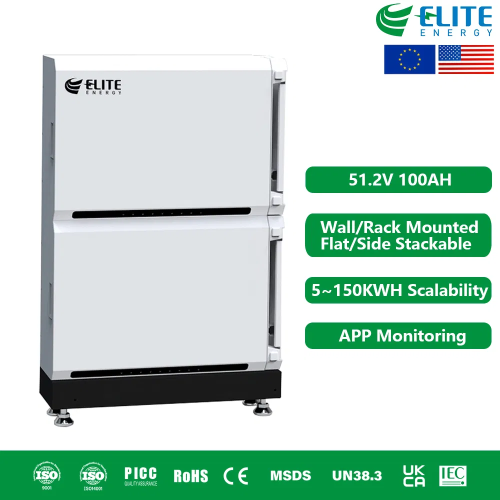 48V 100ah 15kwh 20kwh 30kwh 40kwh 50kwh Soporte de Batería Apilable Montado en la Pared Montado LiFePO4 Paquete de Batería de Litio para Almacenamiento de Energía Solar en el Hogar