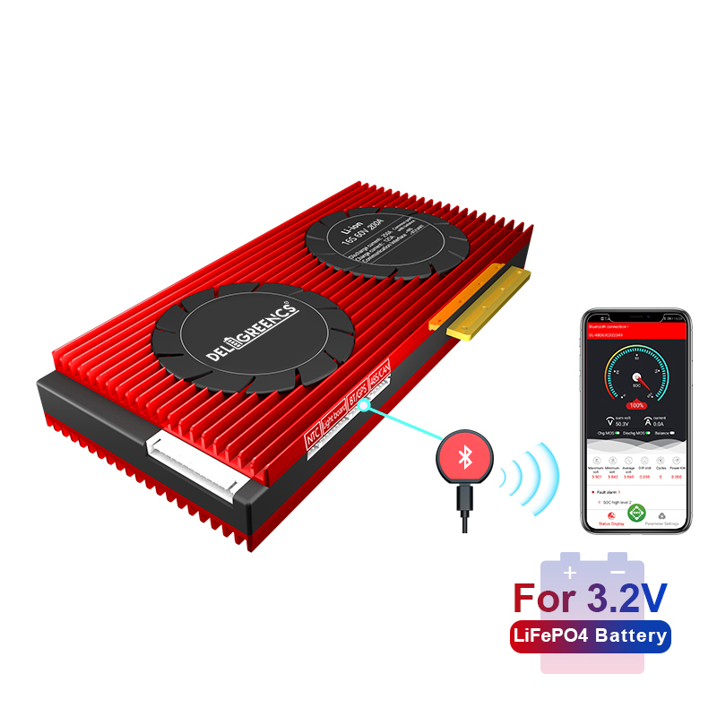 Daly LiFePO4 BMS de Li Ion 16s 24s 24V 36V 48V 150A 300A con función de balanceo de alta tensión Dali BMS