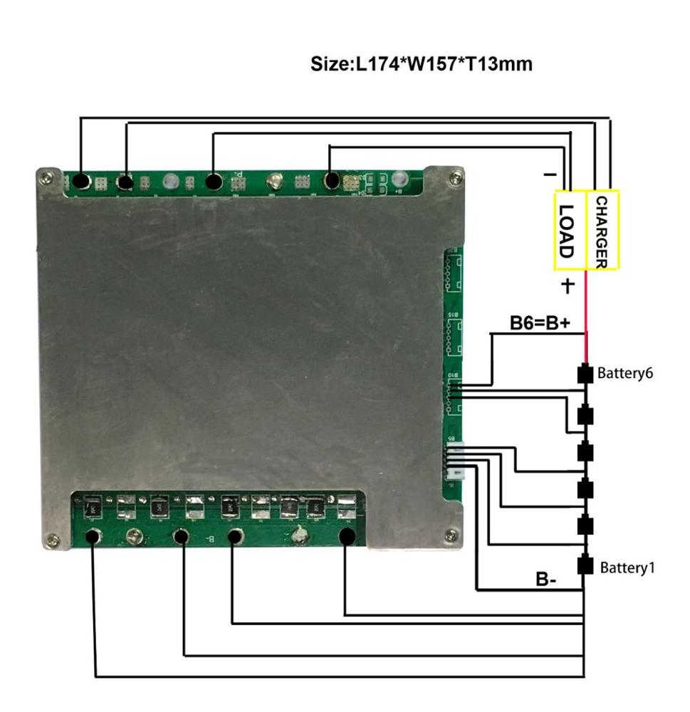 PCB BMS Balancer Activo Bluetooth con Placas de Circuito de Batería de Litio para Coche/Carrito de Golf