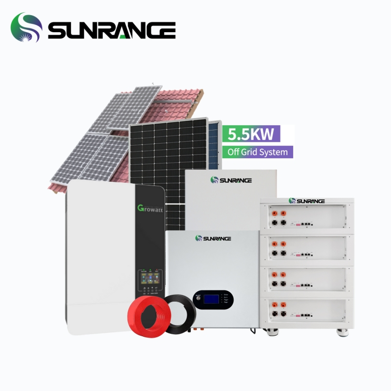 Kit Solar Completo 5kw 8kw 10kw Kit Solar Híbrido Fuera de la Red para Uso Residencial y Comercial 20kw 30kw Sistema de Almacenamiento de Energía Solar con Batería de Litio