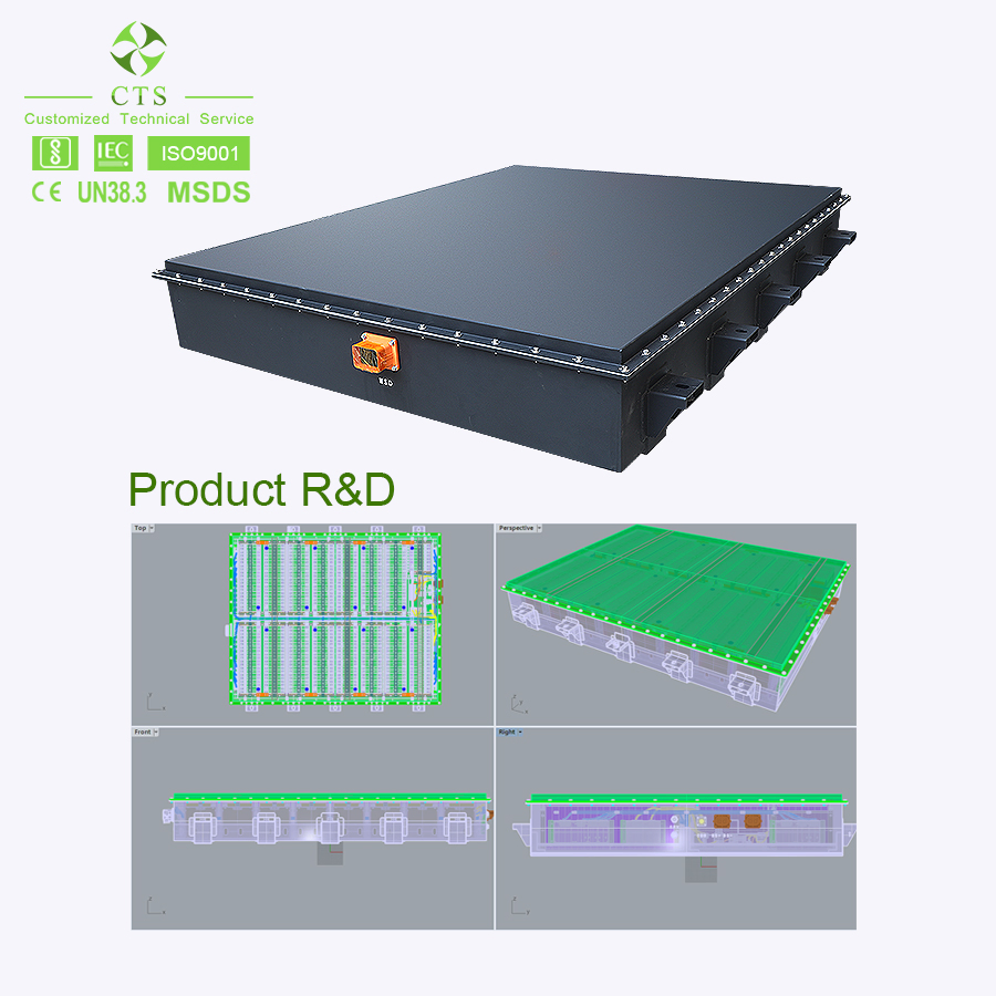 Módulo de Batería Prismática Personalizado 400V 500V 200ah Módulo de Batería de Ión de Litio para ATV Agv 100kwh