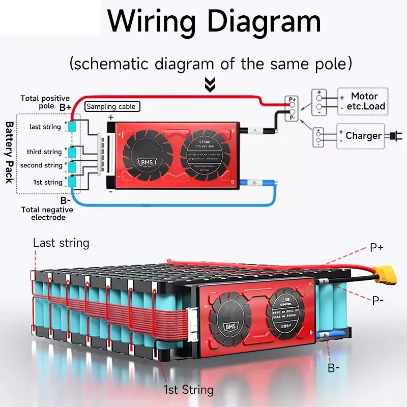 Sistema de Gestión de Baterías BMS de Alta Calidad Uli 48V LiFePO4 Paquete de Baterías para Almacenamiento Solar 24V 100A 4s 7s 8s 12V