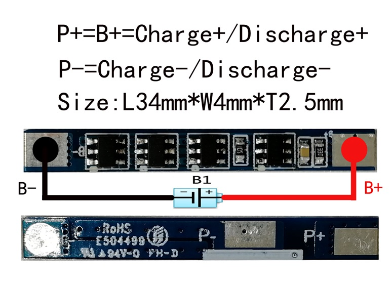18650 Batería de Li-ion LiFePO4 PCM BMS 1s 3.7V 2A ~6A