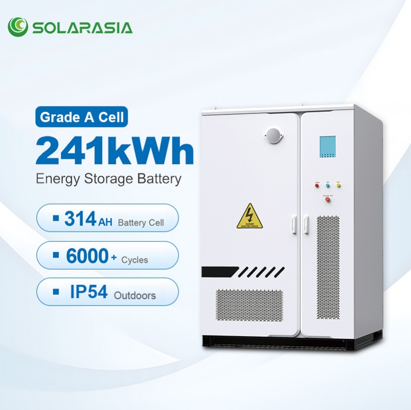 Batería de Almacenamiento Solar Ess Bess 112kwh 241kwh 261kwh Gabinetes de Almacenamiento de Baterías de Litio 314ah Sistema de Almacenamiento de Energía de Baterías Bess