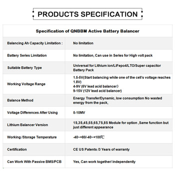 7s Sistema BMS Activo para 7s 14s 21s 28s 35s Baterías Solares DIY 18650