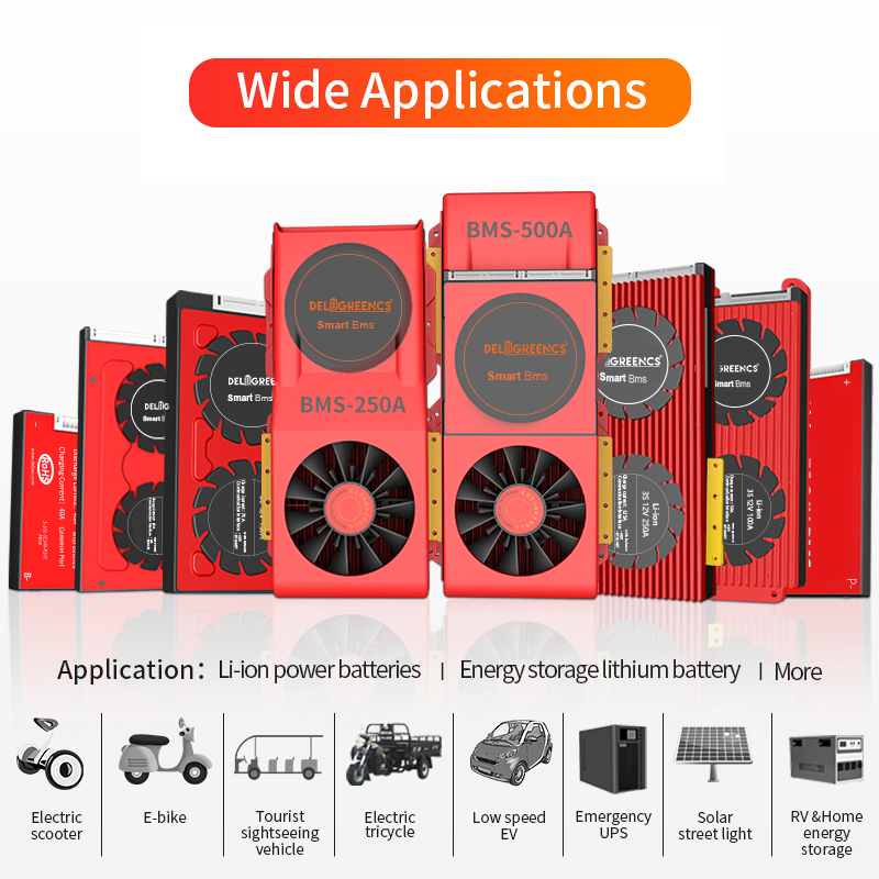 Daly LiFePO4 BMS de Li Ion 16s 24s 24V 36V 48V 150A 300A con función de balanceo de alta tensión Dali BMS