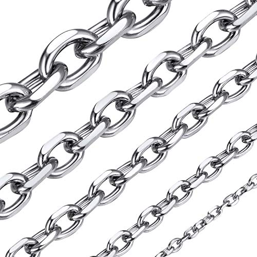 سلسلة قلادة بيزنطية كوبية مطلية بالذهب PVD من الفولاذ المقاوم للصدأ 304/316L للمجوهرات 18K هدية للرجال والنساء