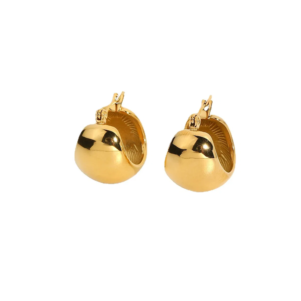 الفولاذ المقاوم للصدأ نسائي Earrings/18K مطلي بالذهب