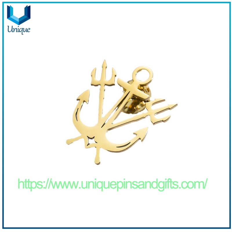 دبوس ثلاثي الشوكات بتصميم رجعي مخصص، دبوس من الفولاذ المقاوم للصدأ للرجال يناسب البدلة أو القبعة أو حقيبة الظهر كإكسسوار