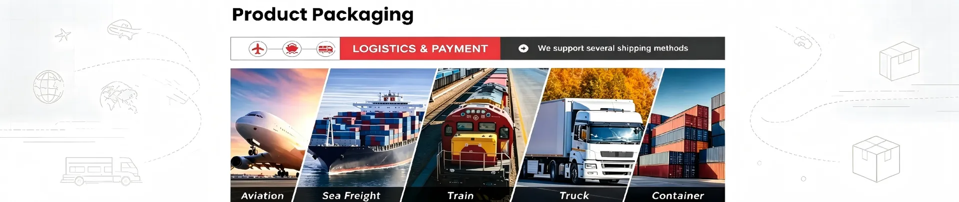 التغليف والتسليم والشحن