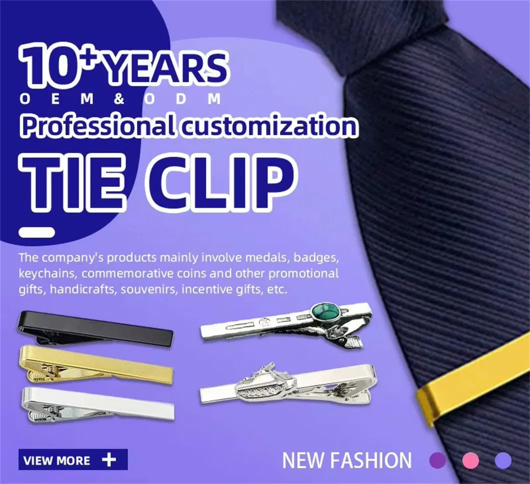 سلاسل أزرار مخصصة بالجملة ومشابك ربطات عنق من الفولاذ المقاوم للصدأ للرجال مع طلاء ناعم باللونين الذهبي والفضي وبرونزي قديم مع شعار دبوس مشبك ربطات العنق