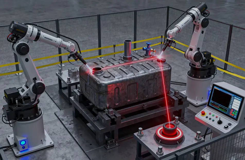 Corrugated Fuel Tank Laser Welding